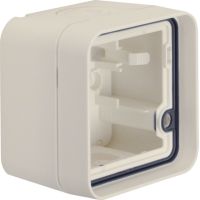 Adapter natynkowy 1-kr, IP55, biały, W.1 | WNA681B Hager