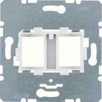 Płytka nośna podwójna z białym elementem mocującym, mechanizm, one.platform | WDF4712W Hager