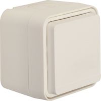 Gniazdo SCHUKO 2P+Z z pokrywą, kompletne, IP55, biały, W.1 | WNC140B Hager