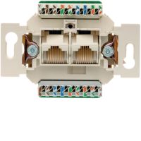 Mechanizm gniazda komputerowego UAE 2-kr (RJ11, RJ12, RJ45) kat. 5e, one.platform | WDF41087 Hager