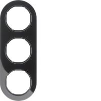 Ramka 3-krotna, czarny, połysk, R.classic | WLD9300BG Hager