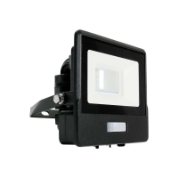 Naświetlacz LED V-TAC 10W SAMSUNG CHIP czujnik ruchu czarny Z mufą VT-118S 3000K 735lm 5 lat gwaranc | 3800157661140 LED EUROPE