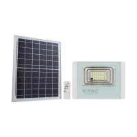 Naświetlacz LED solarny V-TAC 20W biały IP65 pilot timer VT-60W 4000K 1650lm | 3800170207820 LED EUROPE