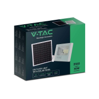 Naświetlacz LED solarny V-TAC 40W biały IP65 pilot timer VT-200W 4000K 3100lm | 3800170207868 LED EUROPE