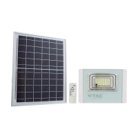 Naświetlacz LED solarny V-TAC 40W biały IP65 pilot timer VT-200W 6400K 3100lm | 3800170207875 LED EUROPE