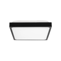 Oprawa sufitowa plafoniera V-TAC 30W LED kwadrat IP44 42x42cm czarny VT-8630B-SQ 3000K 3000lm | 3800157685375 LED EUROPE