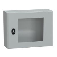 Obudowa Spacial S3D przezroczyste drzwi bez płyty montażowej 300x400x150 (WxSxG) IP66 IK08 RAL7035 | NSYS3D3415T Schneider Electric
