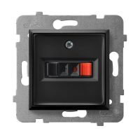 Gniazdo głośnikowe pojedyncze GG-1U/m/33 czarny matowy, Aria | GG-1U/m/33 Ospel