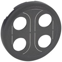 Plakietka gniazda głośnikowego bananowego podwójnego grafitowa, Celiane | 067874 Legrand