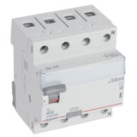 Wyłącznik różnicowo-prądowy P 304 4P 40A 500MA typ AC serii TX3 | 411738 Legrand