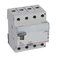 Wyłącznik różnicowo-prądowy P304 4P 63A 100mA typ A serii TX3 | 411776 Legrand