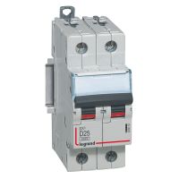 Wyłącznik nadprądowy S 302 2P D 25A 6000A serii DX3 | 408033 Legrand