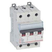 Wyłącznik nadprądowy S 303 3P D 20A 6000A serii DX3 | 408090 Legrand