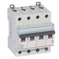 Wyłącznik nadprądowy S 304 4P D 20A 6000A serii DX3 | 408148 Legrand