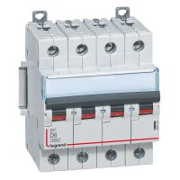 Wyłącznik nadprądowy S 304 4P D 6A 6000A serii DX3 | 408143 Legrand