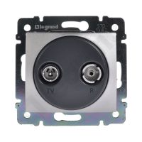 Gniazdo antenowe TV-RD, końcowe 10dB, aluminium, Valena | 770133 Legrand