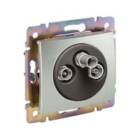 Gniazdo antenowe R-TV-SAT końcowe 1,5dB, aluminium, Valena | 770135 Legrand