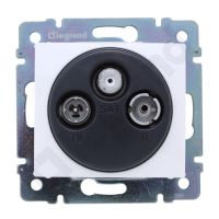 Gniazdo antenowe TV-RD-SAT przelotowe, białe, Valena | 774437 Legrand