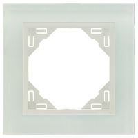 Ramka pojedyncza, szkło/lodowy, Logus 90 / Crystal | 90910TCG Efapel