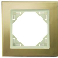 Ramka pojedyncza, złoty/perłowy, Logus 90 / Metallo | 90910TOP Efapel