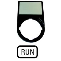 Tabliczki opisowe,ramki tabliczek RUN, M22S-ST-GB7, czarna RMQ-Titan M22 | 216497 Eaton