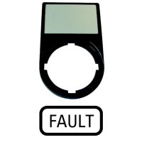 Tabliczki opisowe,ramki tabliczek FAULT, M22S-ST-GB8, czarna RMQ-Titan M22 | 216498 Eaton