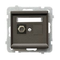 Gniazdo antenowe typu F pojedyncze GPA-1RF/m/40 czekoladowy metalik, Sonata | GPA-1RF/m/40 Ospel