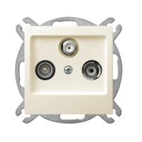 Gniazdo antenowe R-TV-SAT końcowe 1,5-2dB, ecru, As | GPA-GS/m/27 Ospel