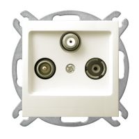 Gniazdo antenowe R-TV-SAT końcowe 1,5-2dB, ecru, Impresja | GPA-YS/m/27 Ospel