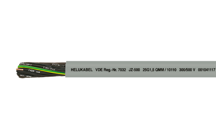 Kabel elastyczny JZ-500 3G0,5 300/500V żyły czarne numerowane BĘBEN | 10002 Helukabel
