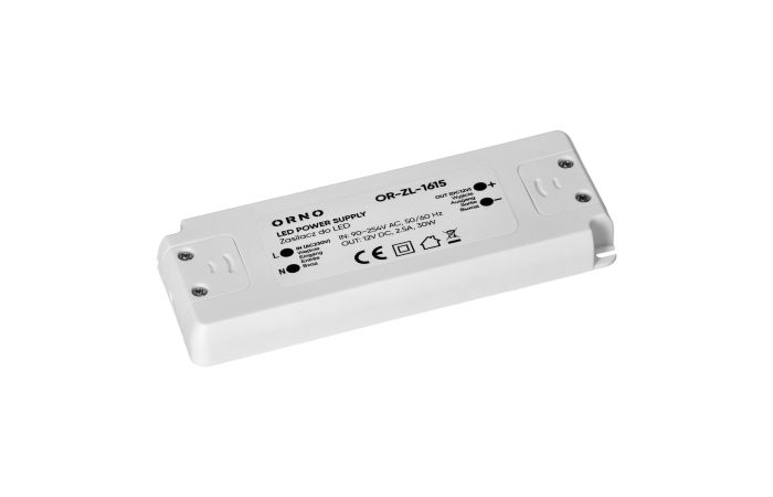 Zasilacz do LED 30W 230/12V 2,5A IP20 | OR-ZL-1615 Orno