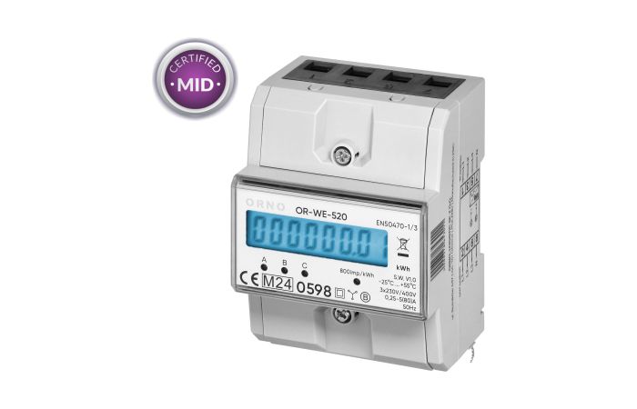 Licznik energii 3-fazowy 80A MID | OR-WE-520 Orno