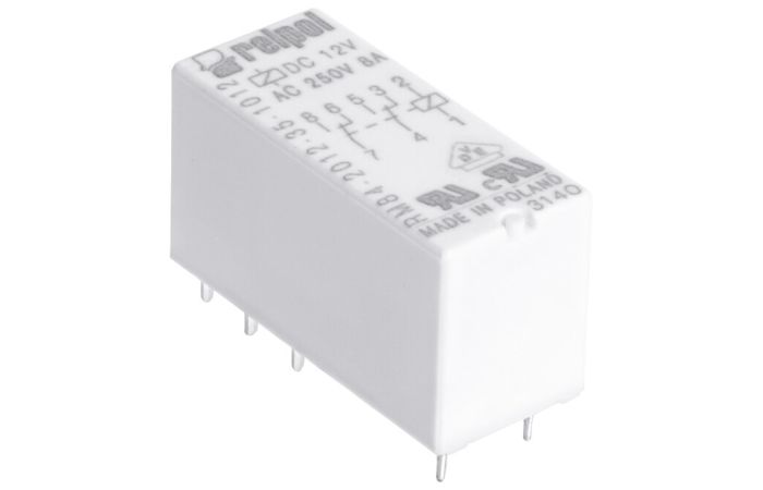 Przekaźnik elektromagnetyczny, miniaturowy 2P, 8A, 24VDC, IP67, RM84-2012-35-1024 | 600336 Relpol