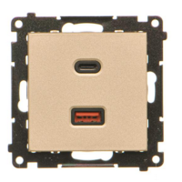 Ładowarka USB C+A (moduł), 30W, 230V szampański mat Simon 55 | TEC2CAQ.01/144 Kontakt Simon