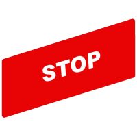 Etykieta wymiary 8x27mm "STOP" czerwona Harmony XB4 | ZBY02304 Schneider Electric