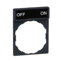 Ramka 30x40mm do mocowania etykiet o wymiarach 8x27mm "off-on" Harmony XB4 | ZBY2367 Schneider Electric