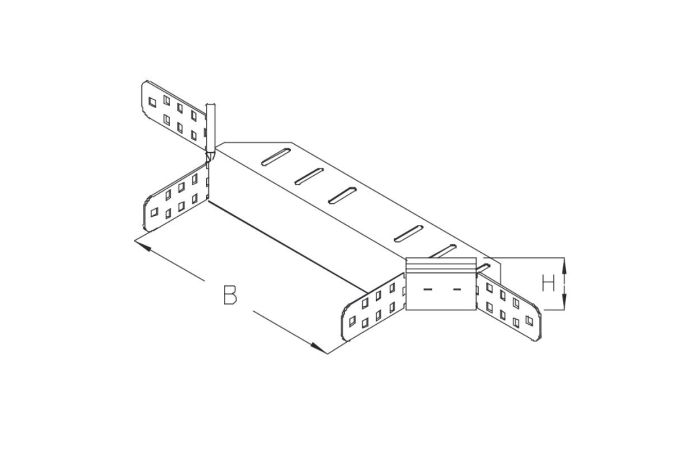 Element odgałęźny korytka, wysokość 60 mm RAA 60-30S | RAA 60-30S El-Puk