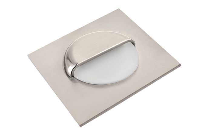 Oprawa schodowa LED, ESCADA OB, DC12V, OKRĄGŁA, MLECZNA, 0,8W, 70lm, 4000K, INOX, PRZEWÓD 150cm | LD-ESOB084-51 GTV