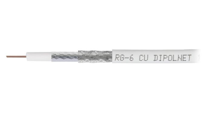 Przewód koncentryczny RG 6U 1,0/4,8 DIPOLNET 75 Ohm E1230_500 BĘBEN | E1230_500 Dipol