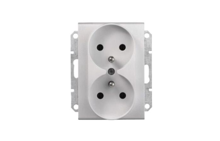 Gniazdo podwójne z/u 16A 250V aluminiowe, Sedna | SDN2800960 Schneider Electric