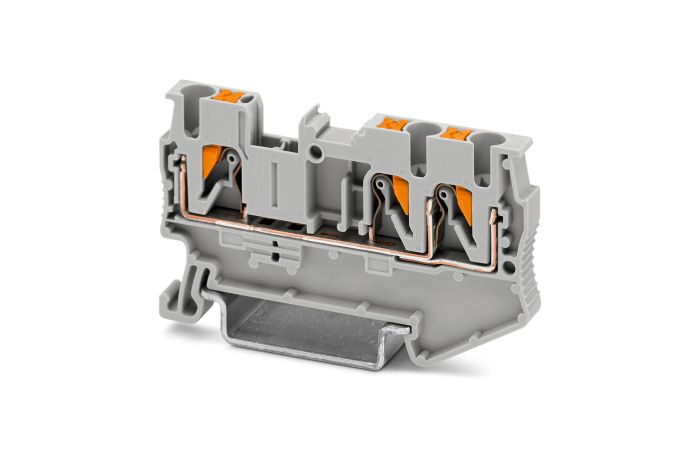 Złączka przelotowa 3-przewodowa PT 2,5-TWIN, szara (opak.50szt) | 3209549 Phoenix Contact