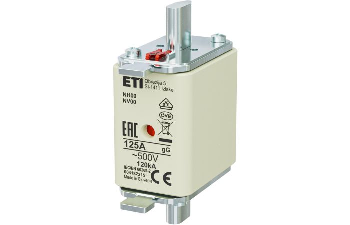 Wkładka bezpiecznikowa (topikowa) NH00 125A gG 500V zwłoczna | 004182215 Eti
