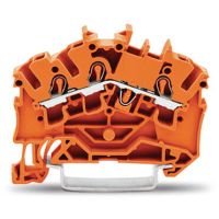 Złączka 3-przewodowa przelotowa 2,5mm2, pomarańczowa | 2002-6302 Wago
