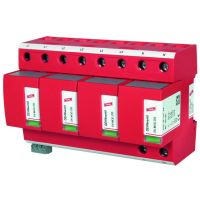 Ogranicznik przepięć B+C Typ 1+2 4P 25/100kA 1,5kV 230V AC DEHNventil M TNS 255 | 951400 Dehn