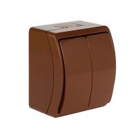 Łącznik świecznikowy n/t IP44 VW 152-02, Koala, brązowy | 61.312 Elektro-Plast Opatówek