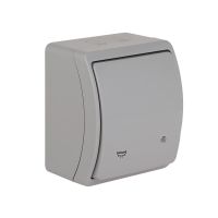 Łącznik światło podświetlany n/t IP44 VW 156-53, Koala, szary | 61.358 Elektro-Plast Opatówek