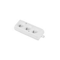 Gniazdo trzykrotne,rozbieralne, 3x2p+Z biały GN-370 | T-10469 Plastrol