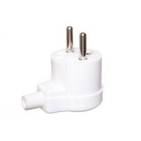 Wtyczka kątowa 1-fazowa WK-16A 2P+Z biała | 921800 Elektromet