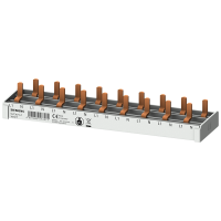 Szyna łączeniowa grzebieniowa 10 mm2, 2-faz., 9x (1-faz.+N), 166 mm | 5ST3674-7 Siemens