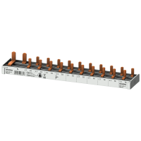Szyna łączeniowa grzebieniowa 10mm2, 2-faz., 1x(1-faz.+N) + 10x(1-faz.+N) 215mm z możliwością cięcia | 5ST3784-0 Siemens